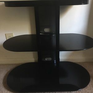 All black T.V stand.